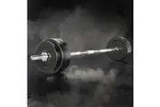 Everfit 58kg Barbell Set Weight Plates Bar Lifting Bench 168cm