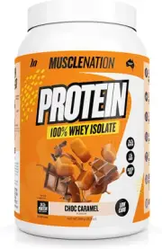 Muscle Nation Choc Caramel Flavour Whey Protein Isolate 990G (30 Serves)