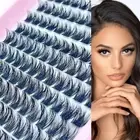Mixed Length Individual Lashes Wispy Fluffy False Eyelashes at Home