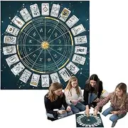 Tarot Cloth for Reading | Altar Tarot Card Cloth Tablecloth,Flannel Board Game Mat Metaphysical Horoscope Card Pad for Divination, Astrology & Oracles