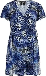 [UDIPI] Women's Mini Dress with Animal Print Dress