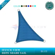 Ifenceview Blue Triangle 5' x 11' x 11' Sun Shade Sail Awning Canopy Outdoor