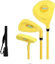 Kids Golf Clubs Set with Golf Clubs Bag for 2-5-Year-Old Beginners - Golf Club Wood, Golf Irons, and Golf Putter Included
