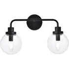Living District LD7033W19BK Hanson 2 Light 19 inch Black Bath Sconce Wall Light