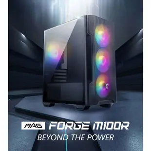 MSI微星 MAG Forge M100R 電腦機殼 M-ATX CPU高16 玻璃透側 ARGB 易飛電腦