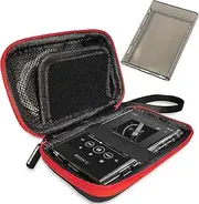 Hard Carrying Case and TPU Case for Sony NW-A306 Walkman Portable Digital Music Player, Screen Protector for Sony A306 Player Accessories