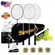 Lightweight Badminton Racket Set with Shuttlecocks - Perfect for Family Fun