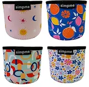 [simpme] Ice Cream Sleeve Neoprene Sleeve for Ninja Ice Cream Cups, Compatible with NC301 NC300 NC299AMZ Series Ice Cream Maker Containers -(Mix, 4-Pack)
