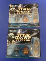 x2 MICRO MACHINES STAR WARS MINI HEADS FIGURE PLAYSET COLLECTION 2 GREEDO 68020