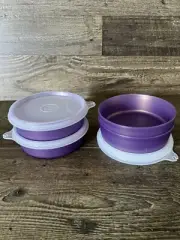 Tupperware Little Wonders Bowl Set In Purple