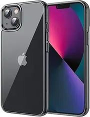 JETech Case for iPhone 13 Mini 5.4-Inch, Non-Yellowing Shockproof Phone Bumper Cover, Anti-Scratch Clear Back (Black)