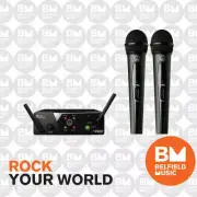 AKG WMS40 Mini Wireless Microphone System Dual Vocal Set Band A/C - WMS-40 - BM