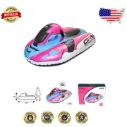 50” Inflatable Snowmobile Sled: Heavy Duty Cold Resistant Toboggans for All Ages