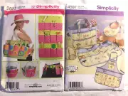 2 Patterns Simplicity 2632 4597~Gardening Accessories Apron Visor Tote Hat~Uncut