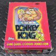 TOPPS 1982 DONKEY KONG WAX BOX 36 SEALED PACKS! mario nintendo nes snes vintage!