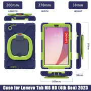 Rugged Tablet Case with 360,Rotatable Stand for Lenovo Tab M8 4th Gen-NavyBlue