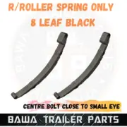 2 x 8 Leaf Rocker Springs 60mm Black Trailer Centre Bolt close to Small Eye
