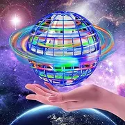 Flying Orb Ball Toys Boomerang Spinner Drone Soaring Orb Toy Hand Controlled Magic Spinning Ball Rechargeable Mini Rotating Orb Toy with Built-in LED Light for Kids Adults Outdoor Indoor(Blue)…