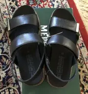 Mephisto Women's Dominica Comfort Sandals Black Leather Size New 37 EU 7 US