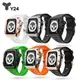 【Y24】 Apple Watch 45mm 不鏽鋼防水保護殼黑/綠