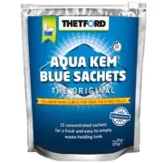 THETFORD AQUA KEM 15 SACHETS BLUE TOILET CHEMICAL WASTE 4WD CARAVAN JAYCO PARTS
