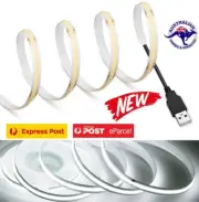 2M COOL WHITE 5V FLEXIBLE COB LED STRIP LIGHT 320 LED/M WITH USB CONNECTION LEAD