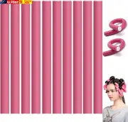 10 Pcs Flexible Curling Rods, Hair Rollers Twist-Flex Curlers with Soft Foam, 9.