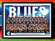 Framed 2023 CARLTON BLUES AFL Poster - 84cm x 59.5cm x 3cm