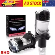 2X H4 9003 Bi-LED Projector Mini Lens 100W Headlight Globes Bulbs Hi/Lo Retrofit
