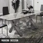 Heavy Duty 28 Inch Metal Dining Table Legs Industrial X Frame Design Set of