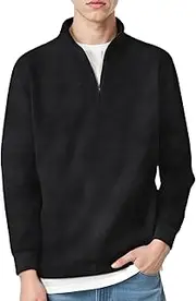 [TUYOHW] Men's Quarter Pullover – Lightweight 1/4 Zip Long Sleeve Sweatshirt, Slim Fit Casual Half Zipper Fleece Jacket
