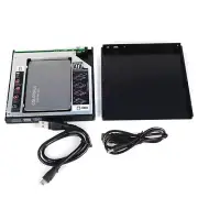 External USB Case Enclosure for SATA Laptop Tray Load CD DVD Optical Drive 9.5mm