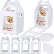 Tall Cake Boxes for Tier Cakes with Cake Boards 4 Pack 12x12x14 Inch Large Ti...