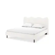 Kaylie Boucle Bed Frame - Cream White