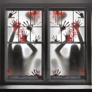 2PCS Halloween Haunted House Decoration Window Door Cover,Scary Zombie Hands Hal