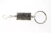 Anson tennis racket and ball key protector ring holder silvertone