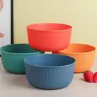 Instant Noodles Bowl With Lid Wheat Straw Salad Rice Bowl Tableware For Cereal