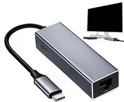 USB C Dock, Multiport Adapter with 100W PD Input, Portable Data Transfer Dock for Charging and Data 2.76 x 1.18 x 0.79 inches Transmission, USB C Docking Station for Laptop Colour Black