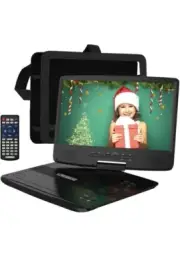 Juntunokor 10.1" Dual Screen Car Headrest Portable DVD Player Monitor