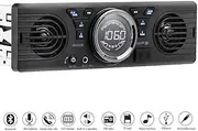PolarLander Universal 1 Din 12V in-Dash Car Radio Audio Player Built-in 2 Speaker Stereo FM Support Bluetooth with USB/TF Card Port