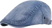 [Maxpetus] Men and Women Classic Newsboy Cap Jeans Driving Ivy Flat Hat Adjustable