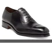 Salvatore Ferragamo Brawell Mens Leather Oxfords Dress Shoes Black Size 8 1/2 EE