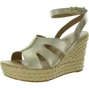 Ugg Womens Careena Leather Slip On Ankle Strap Wedge Sandals Shoes BHFO 1745