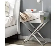 Aritss Mirrored Bedside Table - MOCO Silver