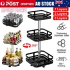 Bath Spice Rack Makeup Storage Kitchen Susan Organiser Shelf Free Spin Rotate