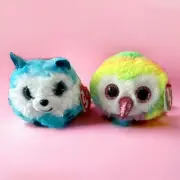 Ty Puffies Prince & Owen beanie toy animals NWT