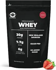 Pure Product Australia - Whey Protein Isolate & Hydrolyzed - 100% Premium Grass Fed - 30g Protein per Serve, Fast Absorbing - Non-GMO - Easy Digesting - 4kg (120 Servings) - Strawberry
