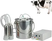 Electric Cow Milking Machine, 5L Pulse Load Milking Machine Kit, Daily omatic Milking Equipment for Livestock; Portable Animals