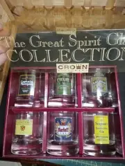 Whiskey Glasses Set Of 6 Vintage 220ml Vodka Whiskey Rum Gin Brandy Bourbon