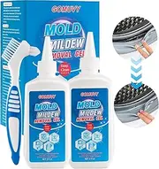 GOMUVY Mould Remover Gel, 2 Pack Household Mould Stain Cleaner, Grout Cleaner For Bathroom, Kitchen, Windows, Shower, Washing Machine Seal, Refrigerator Strips, Sink, Caulk Mould Control - 10 Fl Oz